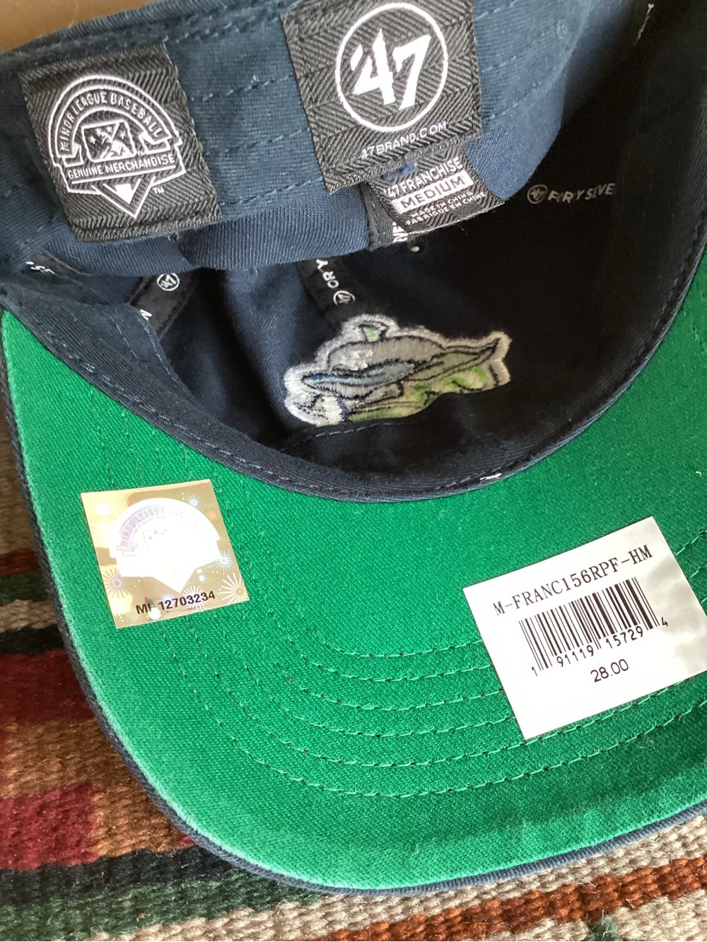47 Hillsboro Hops MiLB Baseball Hat Size Medium NWT - Picture 6 of 10
